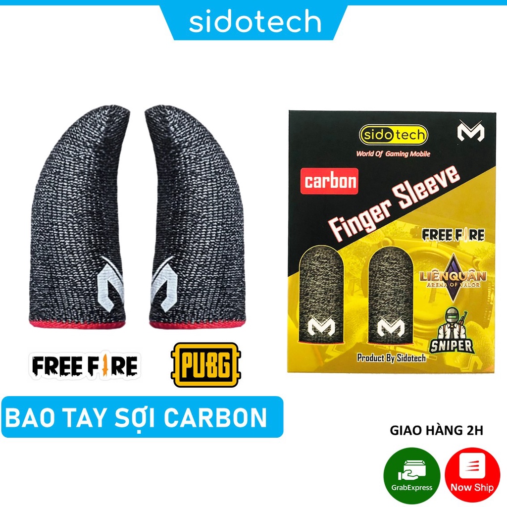 Bao tay chơi game cảm ứng điện thoại SIDOTECH Memo dòng găng tay sợi carbon chống mồ hôi cảm ứng nhạy cho game PUBG FF | BigBuy360 - bigbuy360.vn