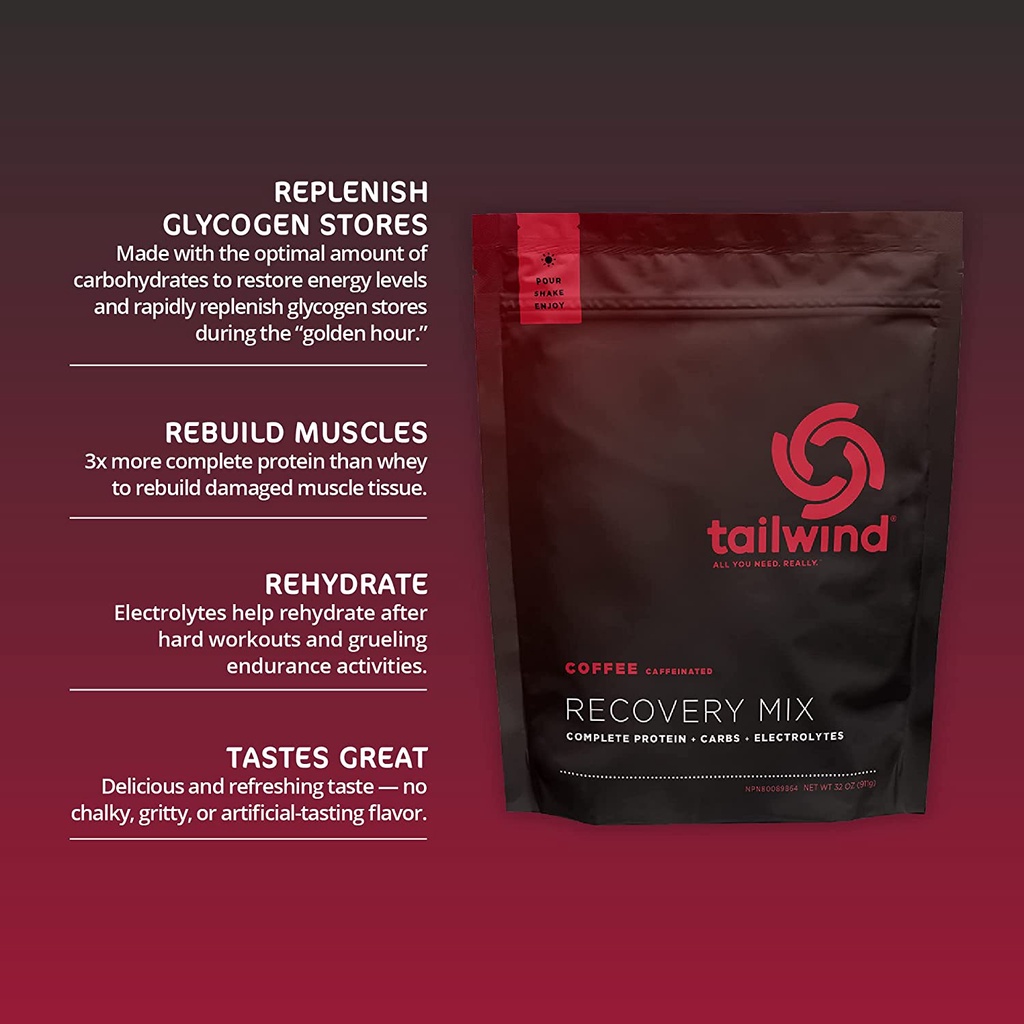 Bột năng lượng phục hồi Tailwind Rebuild Recovery Cofffee Caffeinated 911g