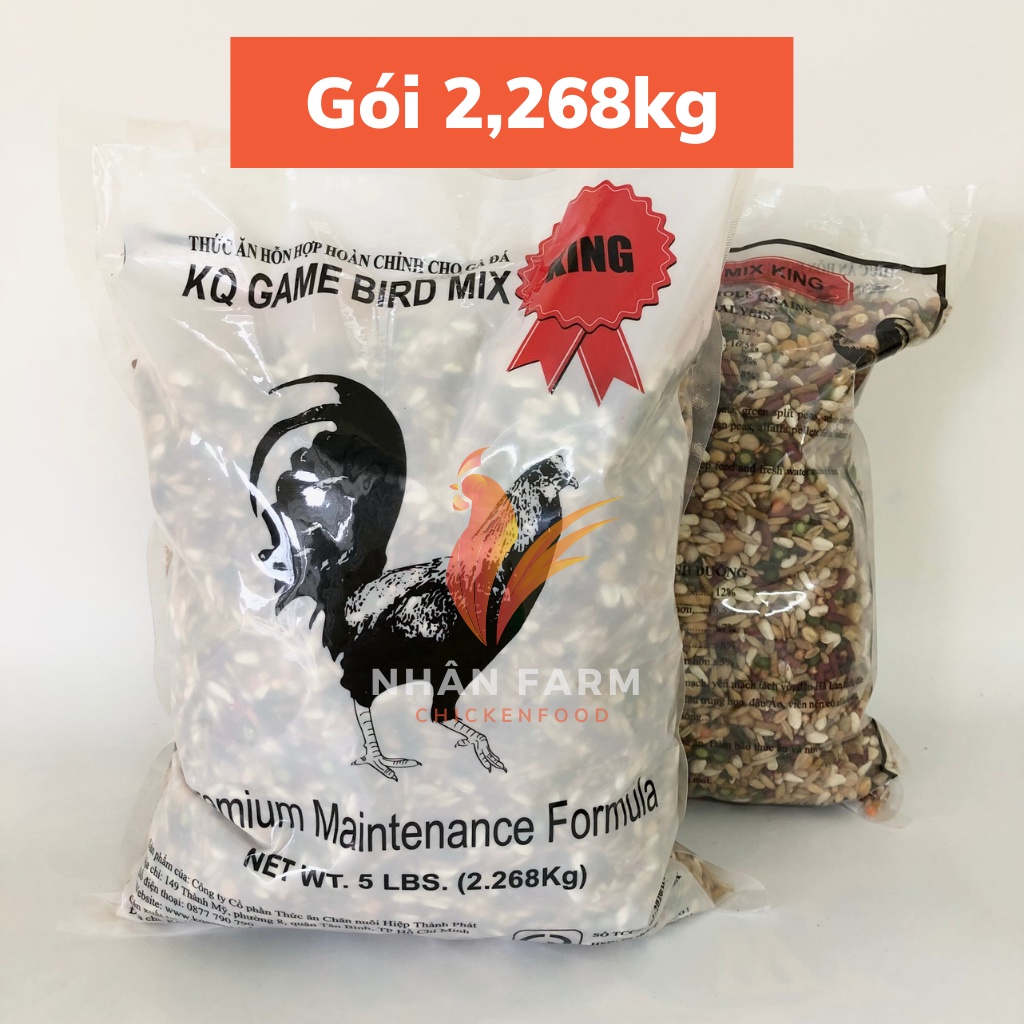 Thức ăn gà đá, Ngũ cốc cho gà đá KQ Game Bird Mix King gói 2KG