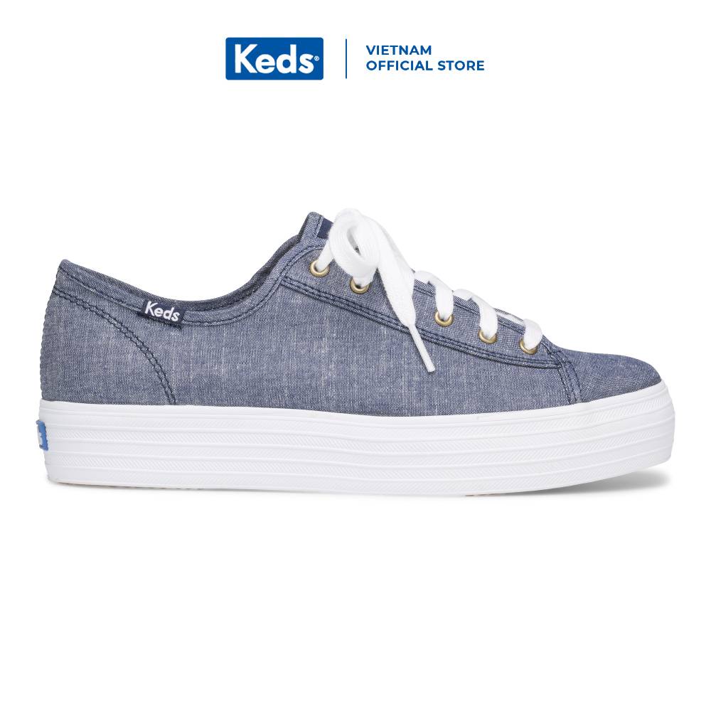 Giày Keds Nữ - Triple Kick Mini Chambray Blue - KD060332