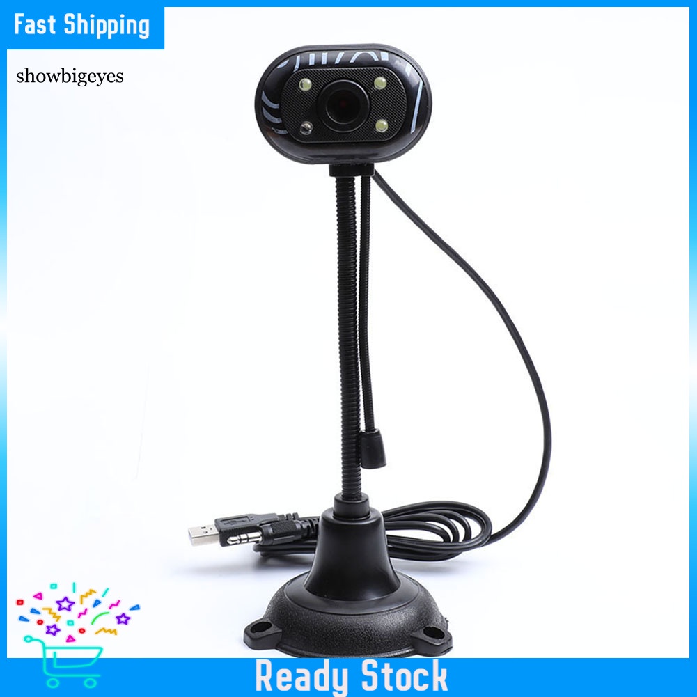 Webcam Sges Usb 2.0 Tầm Nhìn Ban Đêm Có Mic Cho Laptop Pc