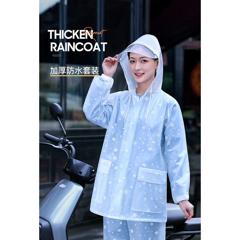 [Giá Chính Hãng] Bộ Áo Mưa Quần Dài Dày Dặn Dành Cho Nam Và Nữ Đi Mưa Toàn Thân Xe Điện