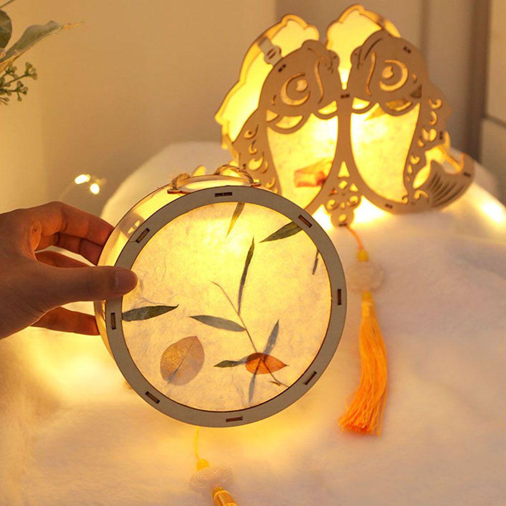 Lilyes Đèn Lồng Bằng Gỗ Hình Thỏ Mặt Trăng Trang Trí Trung Thu / Tiệc Tùng / Lễ Hội Trung Thu