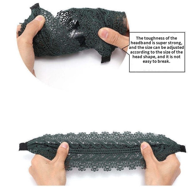 Băng Đô Ren Co Giãn Màu Trơn Xinh Xắn Cho Nữ