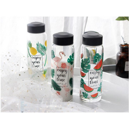 BÌNH THỦY TINH ENJOY YOUR TIME 500ML | BigBuy360 - bigbuy360.vn