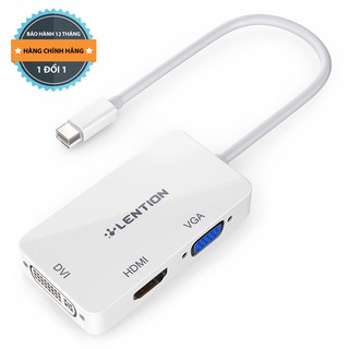 Cáp chuyển đổi Mini DisplayPort to VGA/DVI/HDMI 3 in 1 Adapter chính hãng Lention