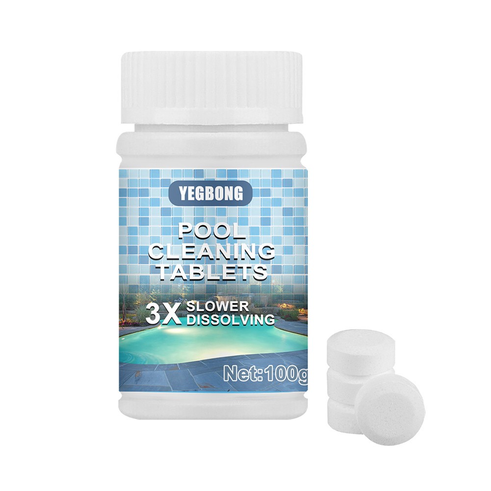 100g Pool Cleaning Effervescent Chlorine Tablet Home Use Cleaning Swimming pool Effervescent Tablets Sanitizing Tablets