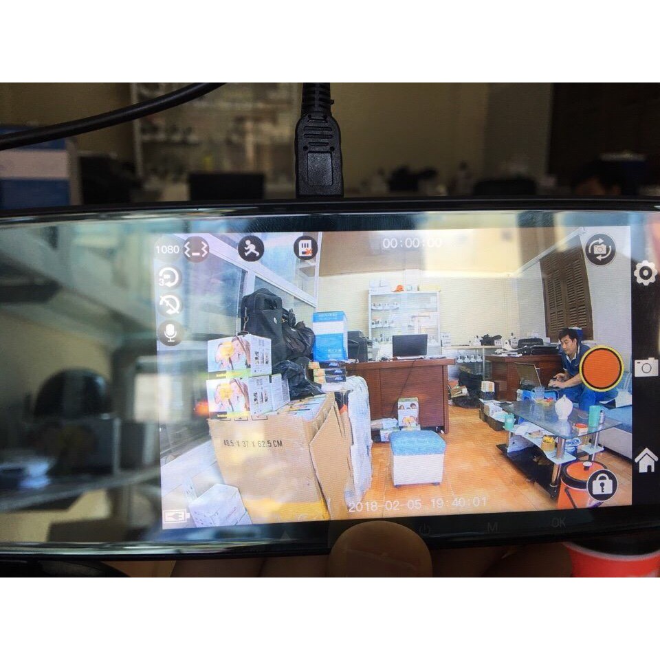 Camera Hành Trình Gương Anytek B33 - Quay trước - trong và sau xe - Full HD
