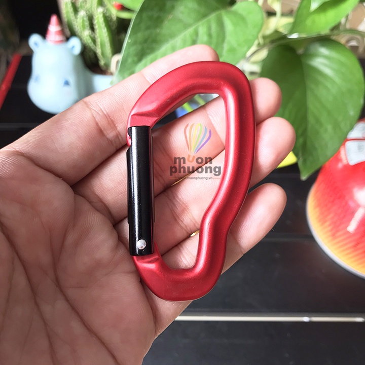 Móc khóa carabiner móc treo đồ chữ D đa năng hợp kim nhôm cắm trại dã ngoại - MUÔN PHƯƠNG SHOP