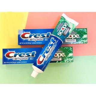 Kem đánh răng Crest complete Extra Whitening Scope Advanced Freshness 232g