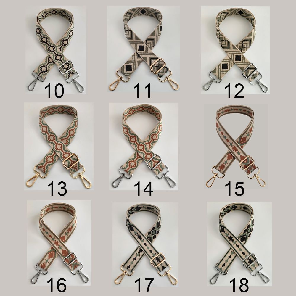 Dây đeo túi xách thay thế bằng cotton màu sắc thời trang có thể điều chỉnh cho nữ MIHAN1