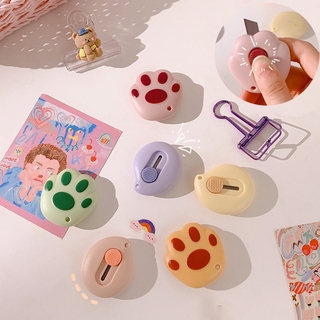 Dao cắt giấy bỏ túi hình dấu chân mèo đa năng