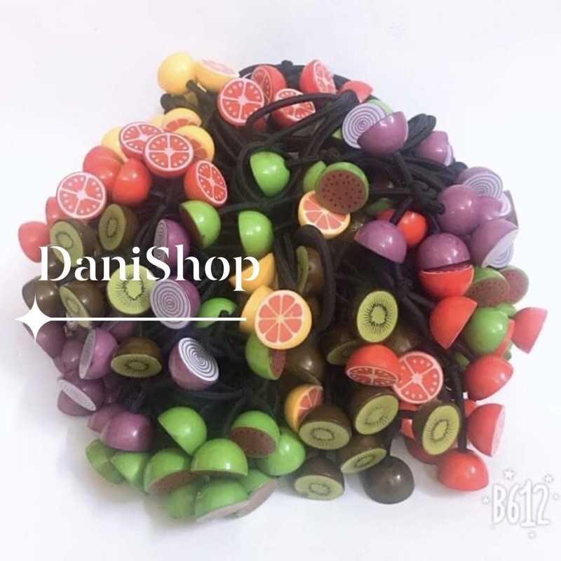 DANI cột tóc mua 10 TẶNG 1 chọn kiểu thun chun nịt buộc tóc vòng tay rái cây nơ hạt ngọc charm trai hair tie ties band