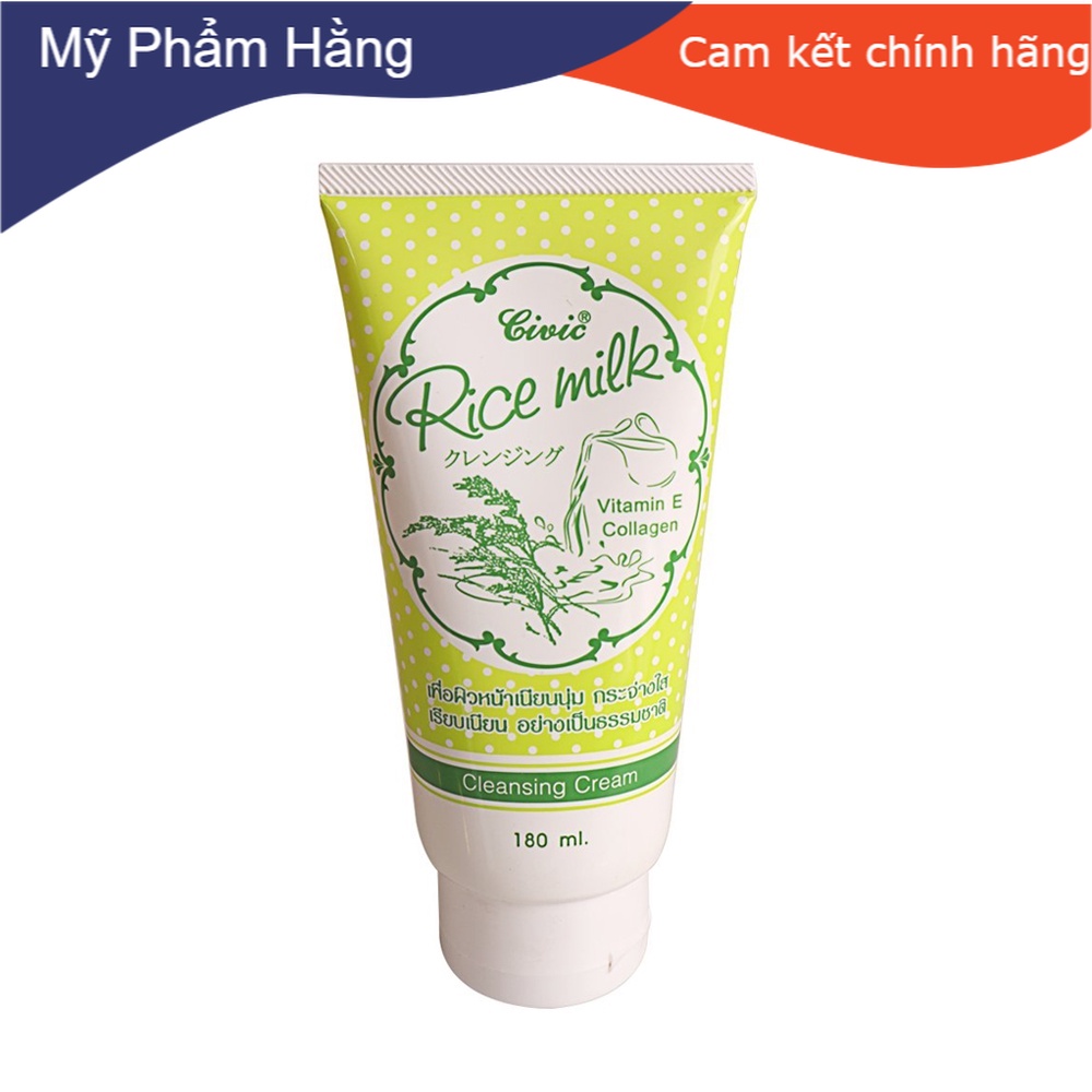 Sữa Rửa Mặt Gạo Thái Lan Civic Rice Milk Cleansing Cream 180ml