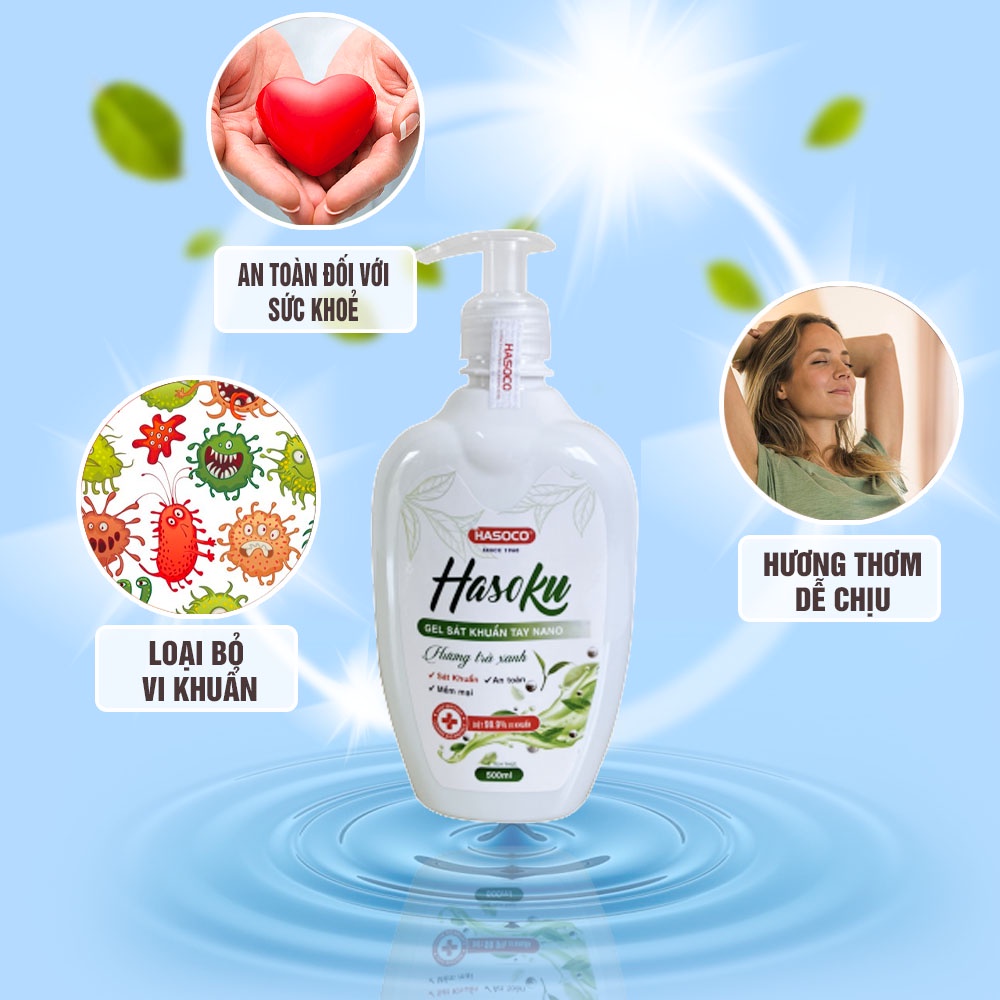 Gel Sát Khuẩn Tay Nano Hương Trà Xanh 500ml