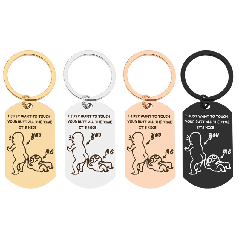 Móc Chìa Khóa Họa Tiết Vui Nhộn Cho Cặp Đôi / Bạn Trai