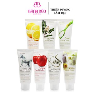 Kem Dưỡng Da Tay 3W Clinic Hand Cream, cung cấp độ ẩm giúp da mềm mịn hơn (tuýp 100ml)