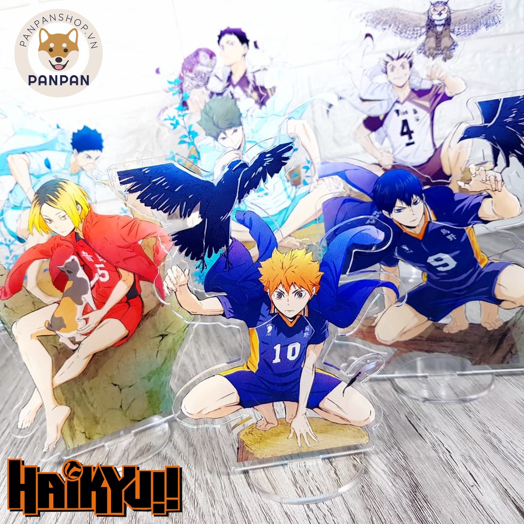 Mô Hình Standee acrylic Anime Haikyuu thiên nhiên - 8 nhân vật (15cm)