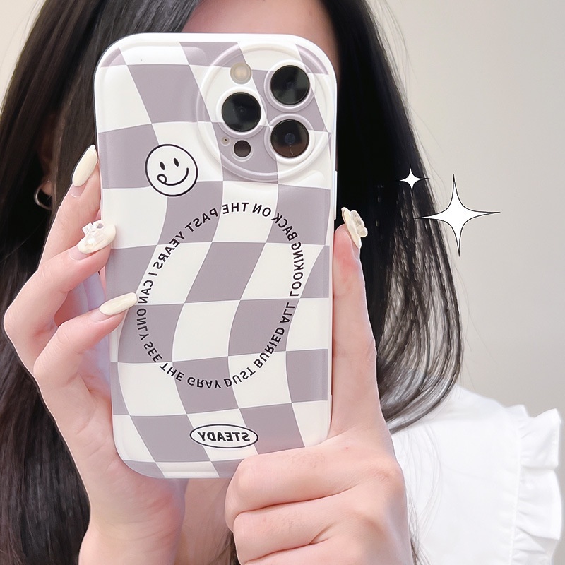 Ốp lưng iphone ốp Điện Thoại Có Đệm Khí In Caro Cho iPhone 14 13 12 11 PROMAX XS XR XSMAX SE2020 6 7 8PLUS