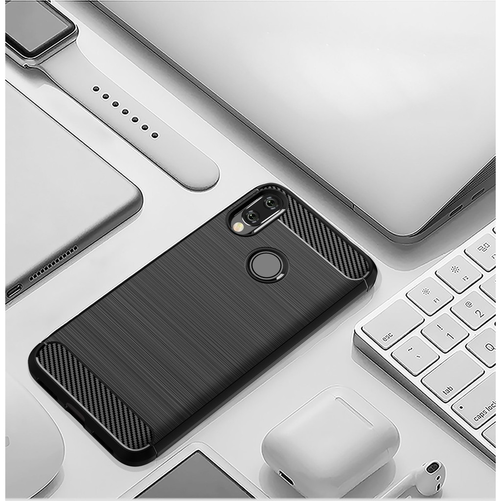 Ốp lưng Xiaomi Redmi Note 7, Ốp Carbon phay xước chống sốc chống vân tay cho Redmi Note 7 Pro