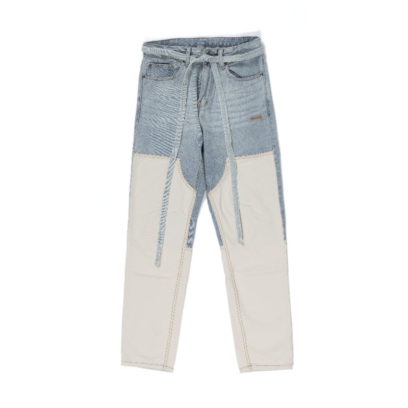 Quần Jeans nối khaki CHẤT LIỆU DENIM MIX KHAKI PHONG CÁCH UNISEX
