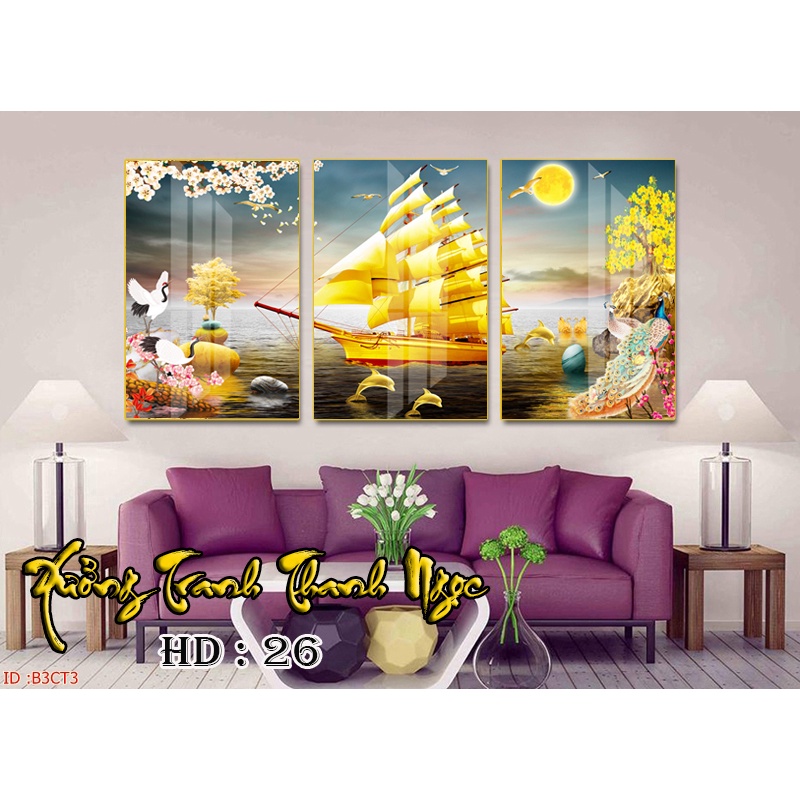 Set 3 tranh tráng gương ⚡MẪU MỚI NHẤT⚡ tranh treo tường thiết kế mới sang trọng cho ngôi nhà của bạn | BigBuy360 - bigbuy360.vn
