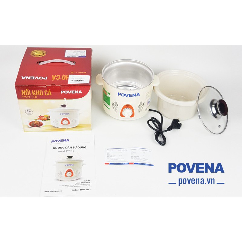 NỒI KHO CÁ POVENA PVN-15 1.5 LÍT