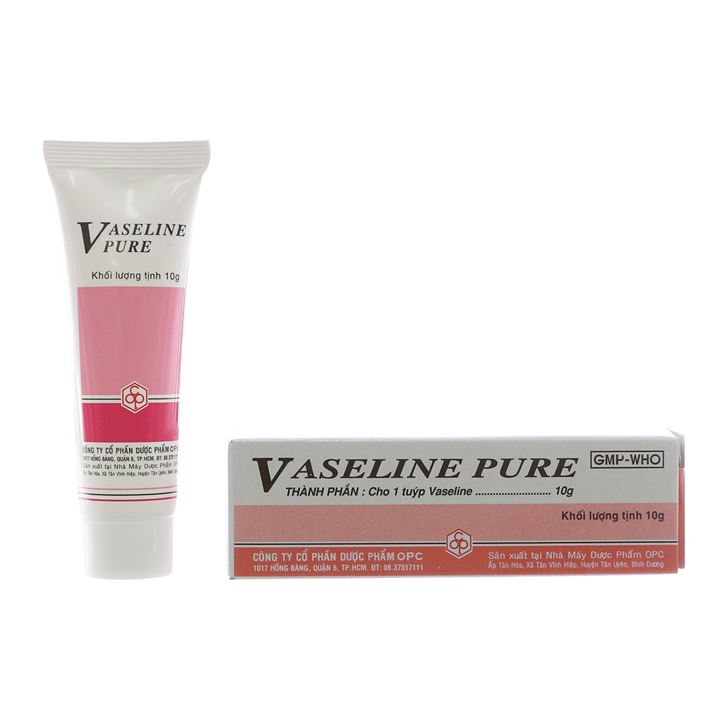 Tuýp dưỡng ẩm VASELINE PURE – OPC  - làm mềm da chống khô môi, khô da