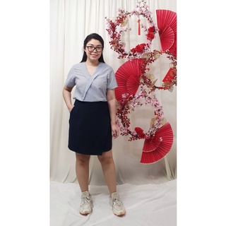 Bigsize công sở - Bigsize Công Sở - Áo Cổ Đắp Sọc