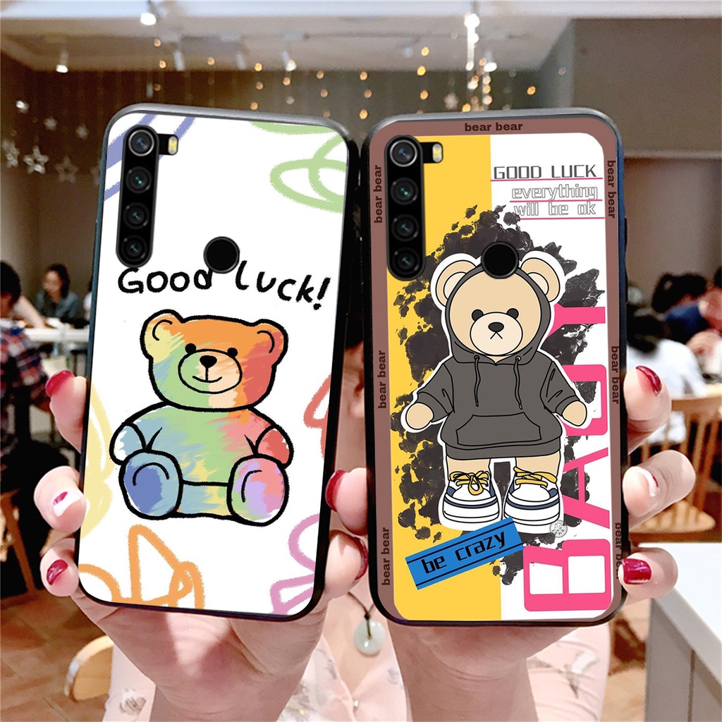 Ốp lưng Xiaomi Redmi Note 8 / Note 8 Pro in hình cute, chú gấu tinh nghịch siêu chất siêu rẻ