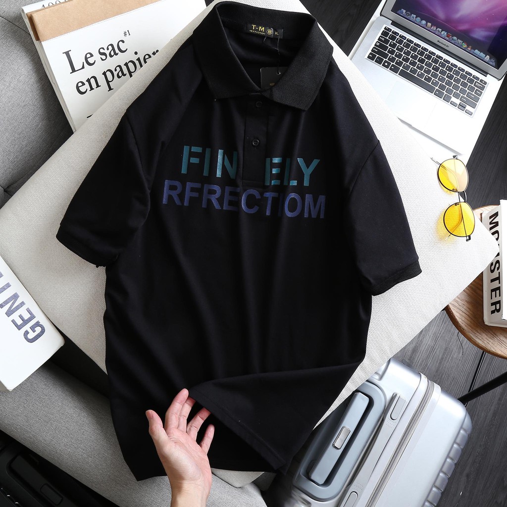 Áo Polo Nam Tay Ngắn, Áo Thun Nam Cổ Bẻ OBOKFASHION, Phong Cách Thời Trang Cao Cấp Màu Đen - Trắng ACB01 | BigBuy360 - bigbuy360.vn