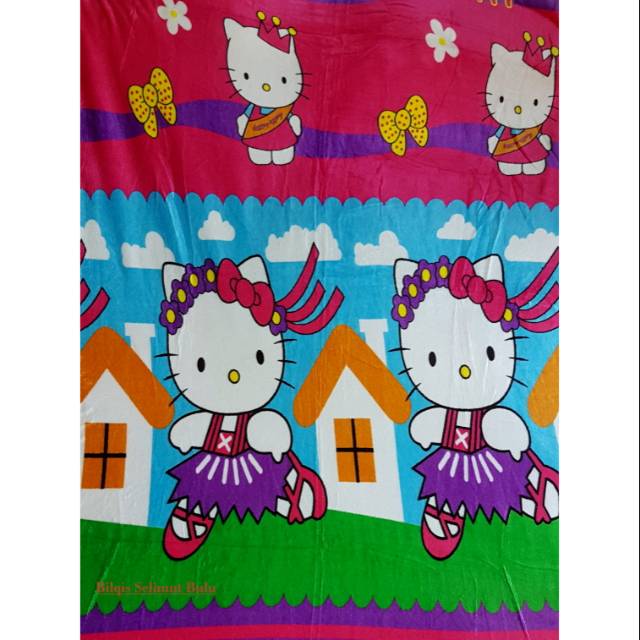 Chăn Lông Cừu Mềm Mại In Hình Hello Kitty Dễ Thương Cho Người Lớn Và Trẻ Em