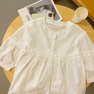 áo babydoll tiểu thư A222 cổ tròn quảng châu Thời trang Xmin