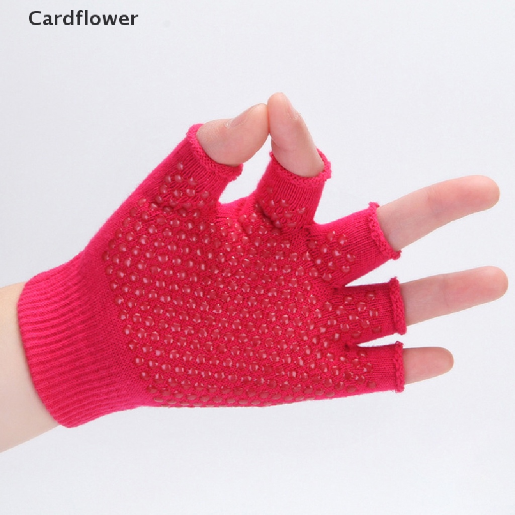 &lt; Cardflower &gt; Găng Tay Nửa Ngón Tập Thể Thao Chống Trượt Dùng Khi Chạy Xe Đạp / Yoga