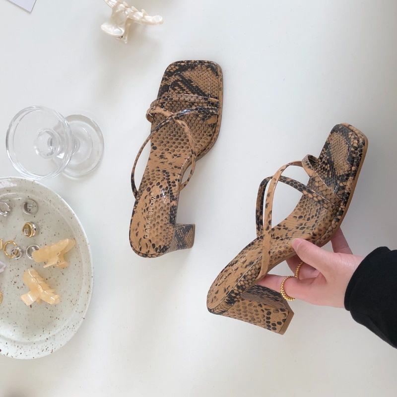 Giày Cao Gót 5-8cm Hở Ngón Thời Trang Quyến Rũ Cho Nữ