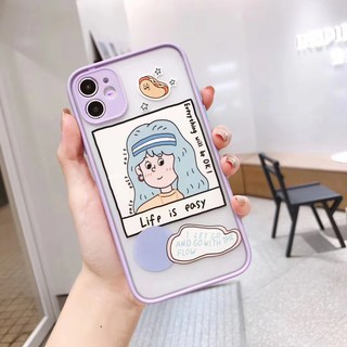 Ốp điện thoại TPU trong suốt in hình cô gái cho Iphone 11 11Pro 11Promax X Xs Xsmax Xr 7 8Plus SE 4.7inch 5.5inch