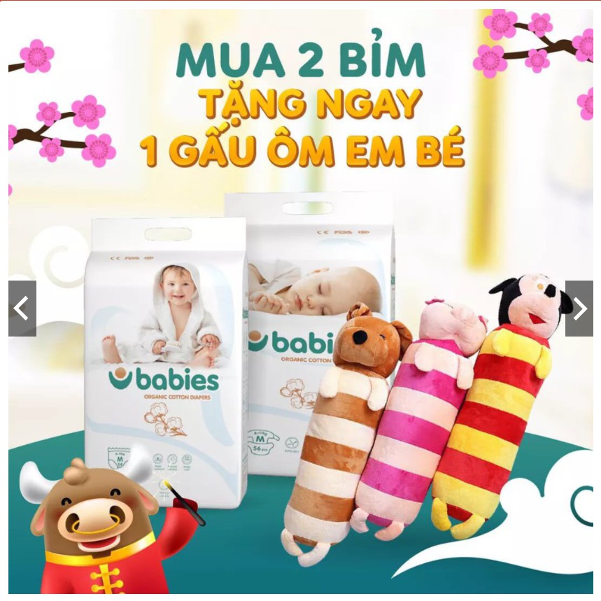 [Mua 2 tặng 1] Bỉm Babies Organic Việt nam Bỉm ❤️ Dán/ Quần Babies S66/M56/L46/M54/L50/Xl46/XXL40