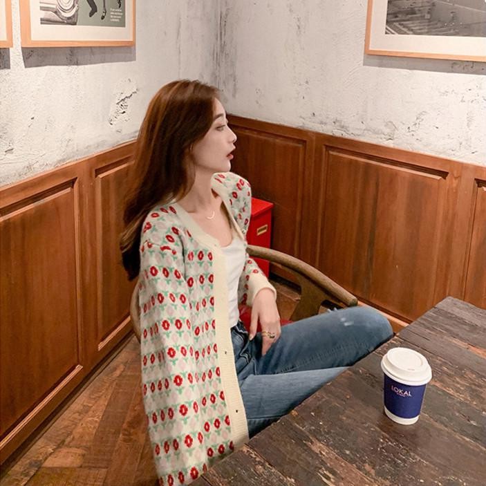 Áo Khoác Len Cardigan Dài Tay Thời Trang Phong Cách Retro Cho Nữ | BigBuy360 - bigbuy360.vn