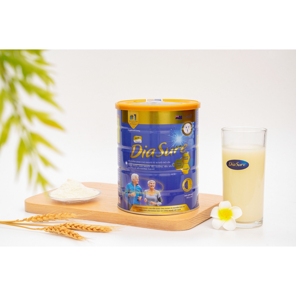 Thức Uống Dinh Dưỡng Diasure 850G bổ sung thêm Nano Canxi, Omega3, Protein HMB - Sữa chuyên dùng cho người tiểu đường