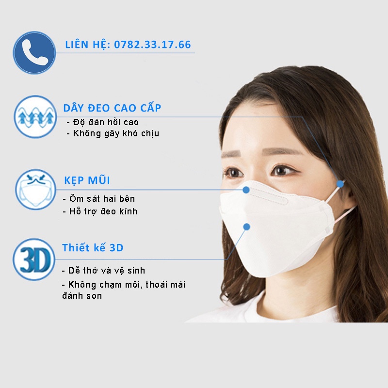 (Combo 100 cái =100k) Khẩu trang KF94 tiêu chuẩn Hàn Quốc | BigBuy360 - bigbuy360.vn
