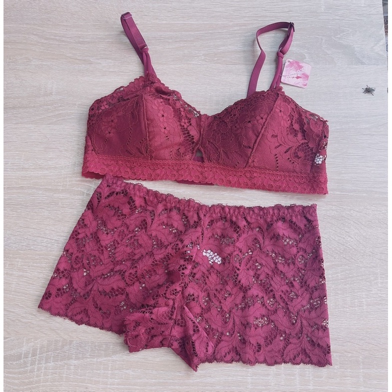 Bộ Bralette Ren không gọng _ Set bộ bra ren quyến rũ rất sexy