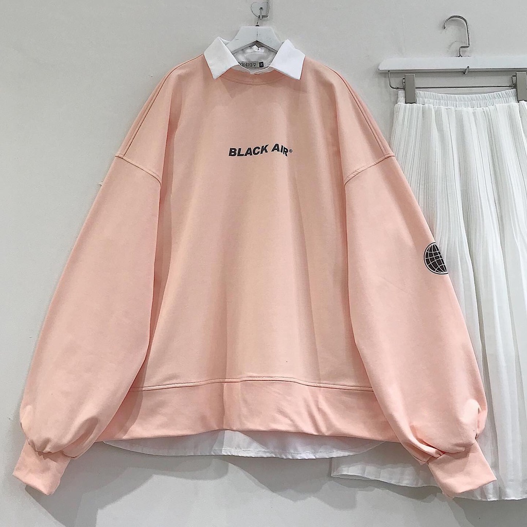 Áo sweater da cá form rộng tay bo họa tiết chữ - 1861 IAMC.Closet | BigBuy360 - bigbuy360.vn