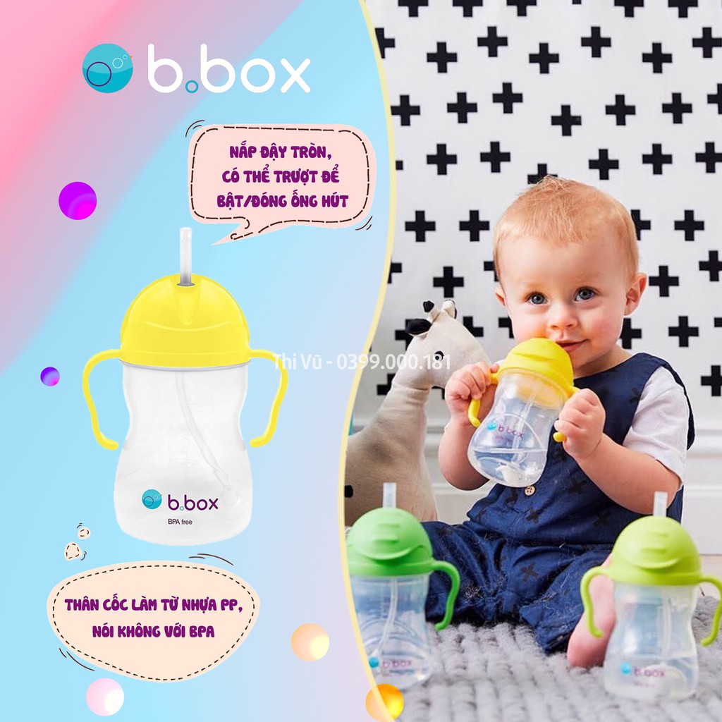 Bình nước cho bé BBox, Bình tập uống nước cho bé Bbox chống sặc 240ml từ 6M - Thi Vũ