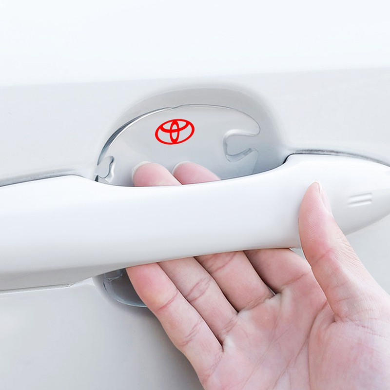 TOYOTA Set 4 / 8 Miếng Dán Trong Suốt Bảo Vệ Tay Nắm Cửa Xe Hơi Vios Rush Corolla Wish Avanza