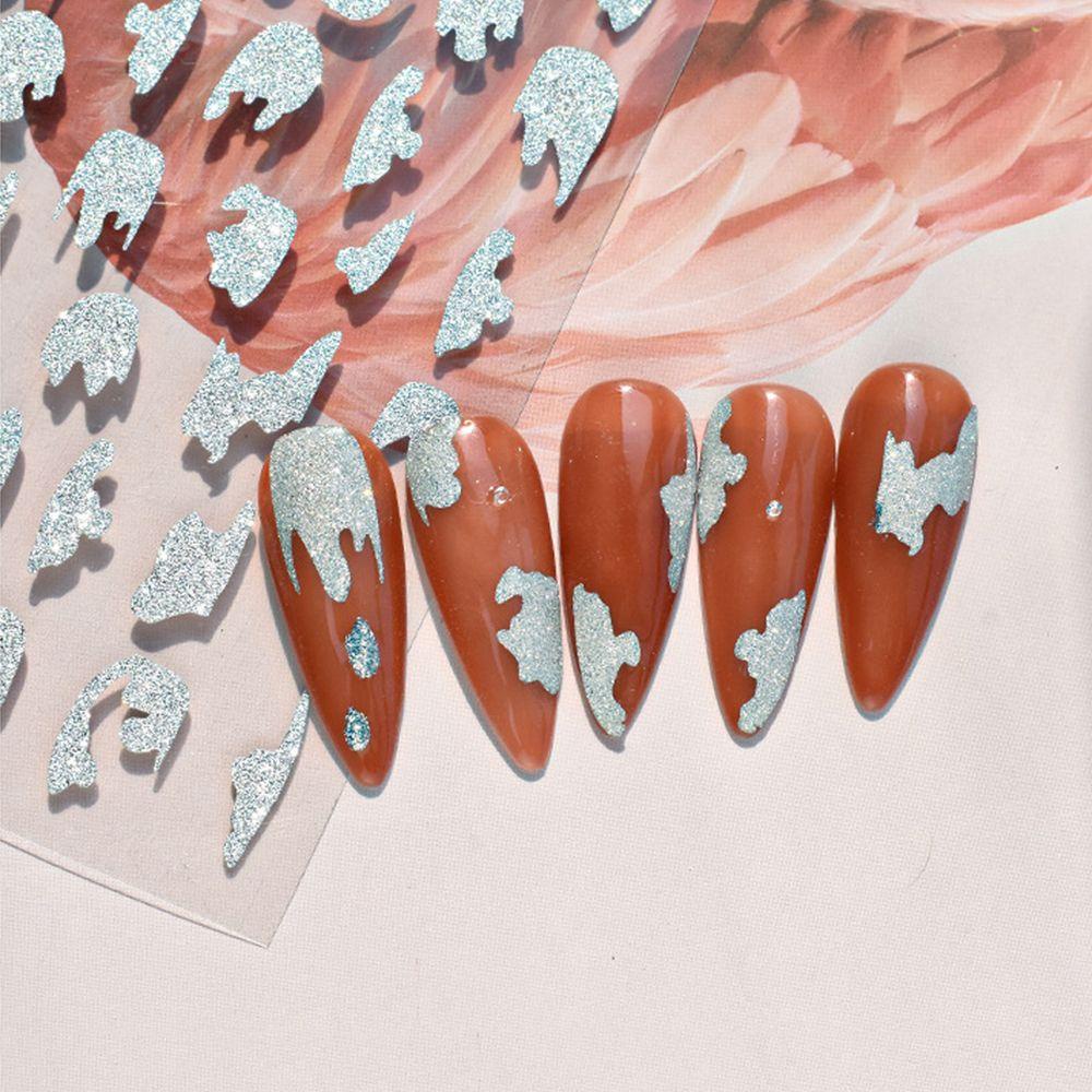 Miếng Dán Trang Trí Móng Tay Họa Tiết Kẻ Sọc / Hình Học 3D Sáng Tạo