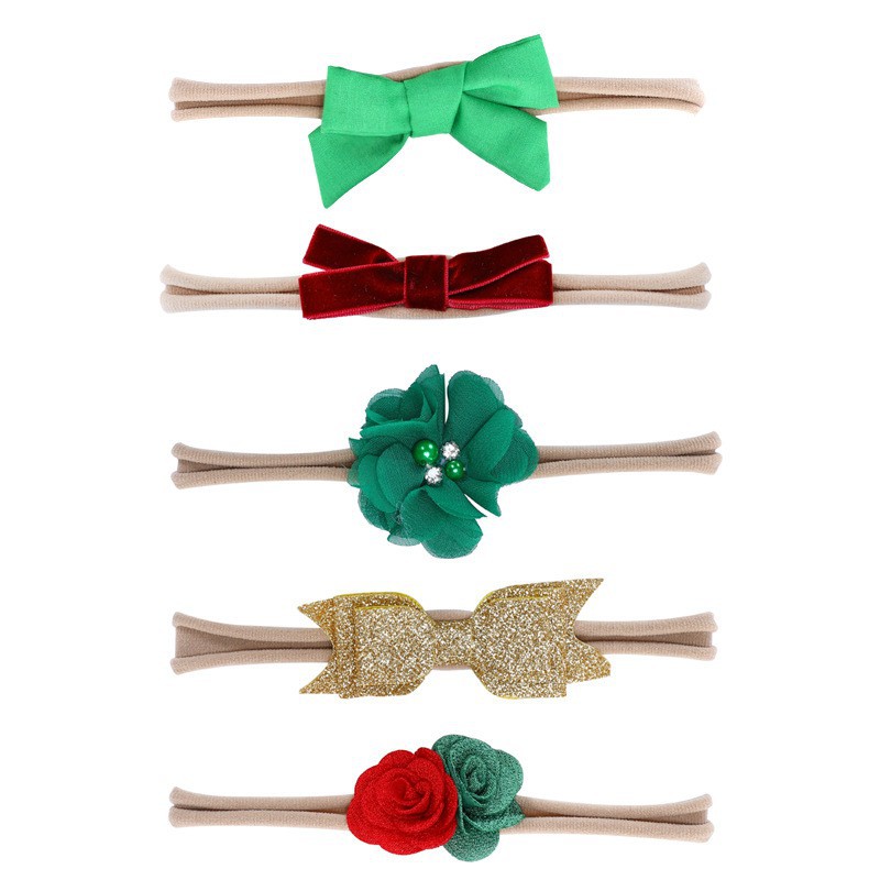 Set 5 băng đô co giãn nhiều kiểu đáng yêu cho bé gái