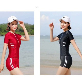 Đồ bơi nữ trẻ trung - 2 màu Đen & Đỏ