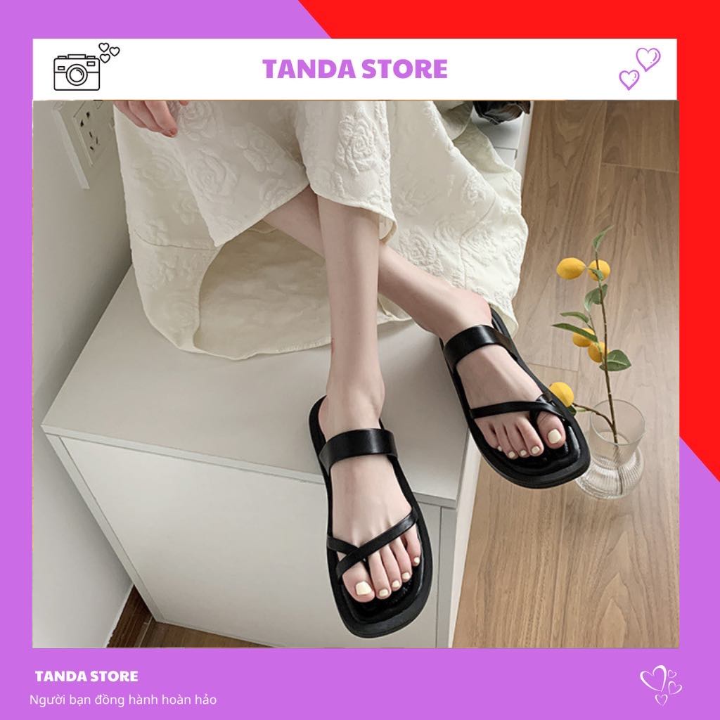 Dép nữ sandal xỏ ngón quai chéo đi biển  TANDA XN001