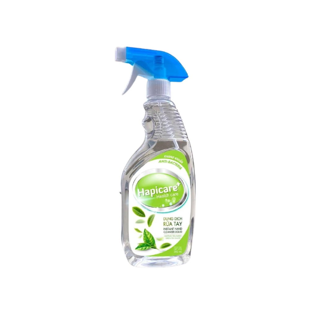 Dung Dịch Rửa tay Hapicare hương Trà xanh,Bạc hà (chai xịt mini 100ml và chai lớn xịt khuẩn 500ml) | BigBuy360 - bigbuy360.vn