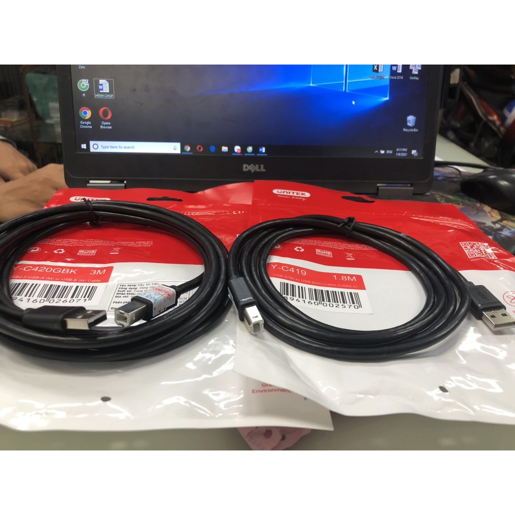 Cáp máy in cổng USB 1.8M - 3M UNITEK YC410/ YC420 - Hàng Chính Hãng Phân Phối- Bảo Hành 12 Tháng